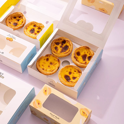 Matt Laminasyon Pasta Ambalaj Kutuları Offset Baskı Yumurta Tart Ambalajı