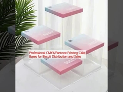 Profesyonel CMYK/Pantone baskılı kurabiye dağıtım ve satışı için pasta kutuları