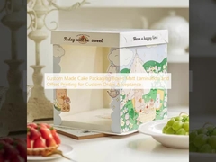 Özel Yapılmış Pasta Paketleme Kutuları Özel Sipariş Kabul için Matt Laminasyon ve Offset Baskı