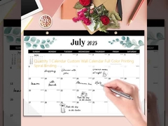 Kalendar Özel Duvar Takvimi Tam Renkli Yazdırma Spiral Bağlama
