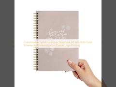 Kişiselleştirilebilir Spiral Ciltli Sert Kapak Not Defteri A5, Cesur Renk Şeması ve Kişiselleştirme Seçeneği Logo Baskısı