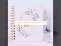 Sanatsal Stil Özelliği Düzleştirilmiş Kağıt Düzenlemesi ile Standart Spiral Sabit Kapaklı Defter