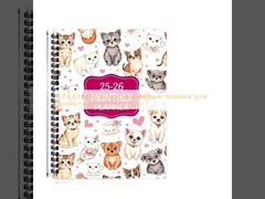 5.8 X 8.3 İnç Vintage Spiral Sert Kapak Defter Spiral Ciltleme Sert Kapak Vintage Tarzı