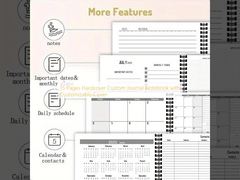 15 Sayfalık Sert Kapaklı Özel Günlük Not Defteri, Özelleştirilebilir Kapaklı