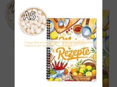 Vintage Tarzı Rezil Tasarımlı Sabit Kapaklı Spiral Sabit Kapaklı Not Defteri