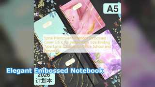 Spiral Ciltli Defter Zarif Kabartmalı